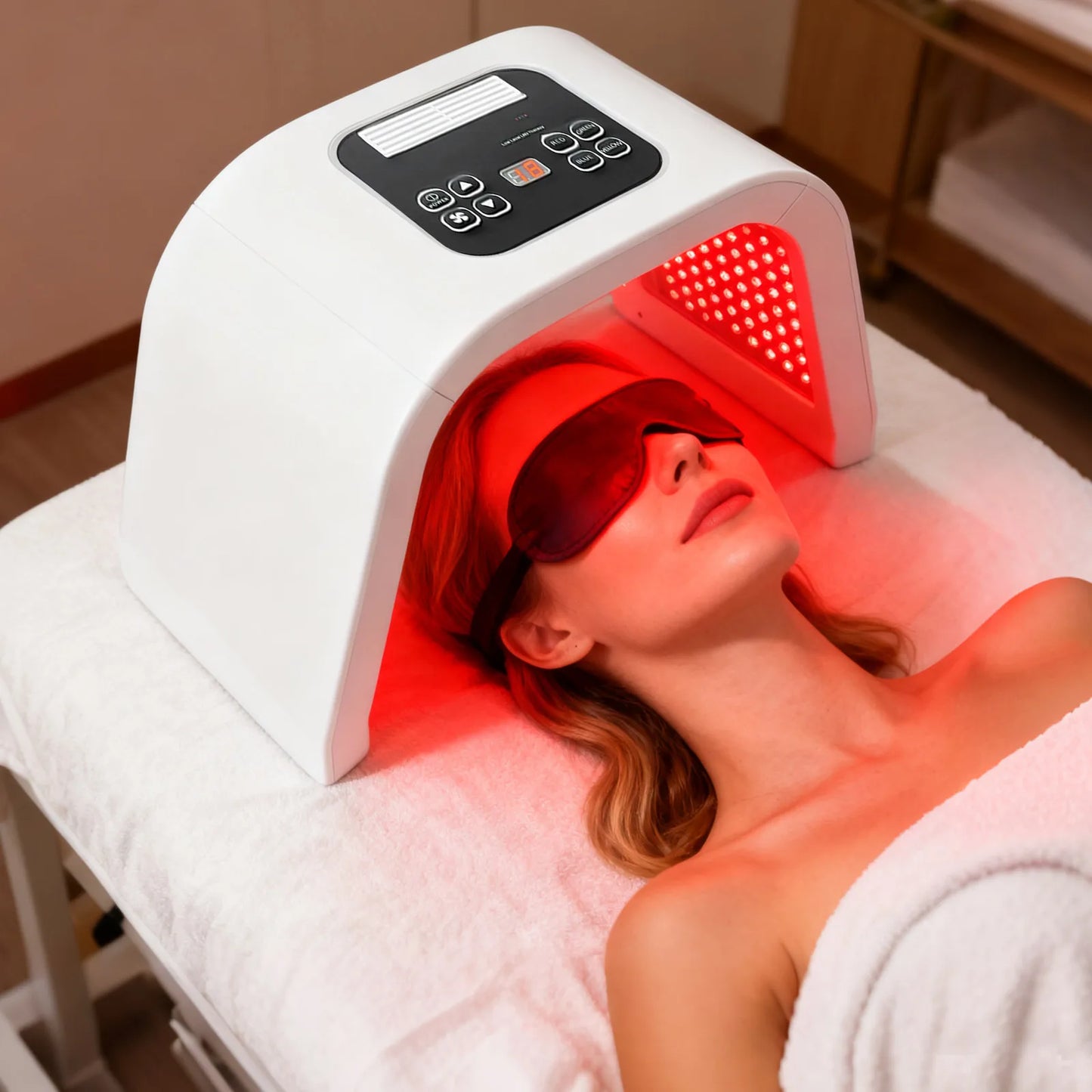 7 Colors PDT Photon Light Therapy LED Face Mask, 287 LEDs Skin Care Light Machine Facial Rejuvenation Salon Spa Beauty Equipment SkynGlowUp