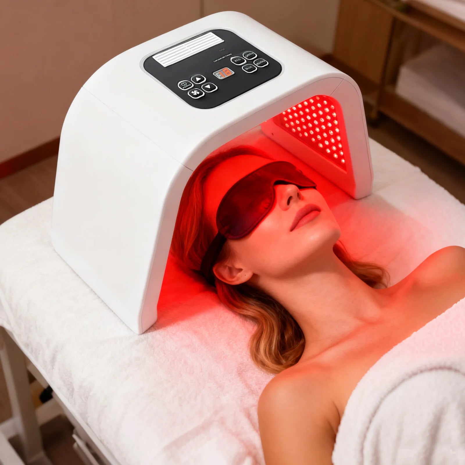 7 Colors PDT Photon Light Therapy LED Face Mask, 287 LEDs Skin Care Light Machine Facial Rejuvenation Salon Spa Beauty Equipment SkynGlowUp